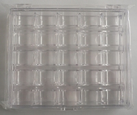 Bobbinsbox for 25 bobbins, hard-transparent